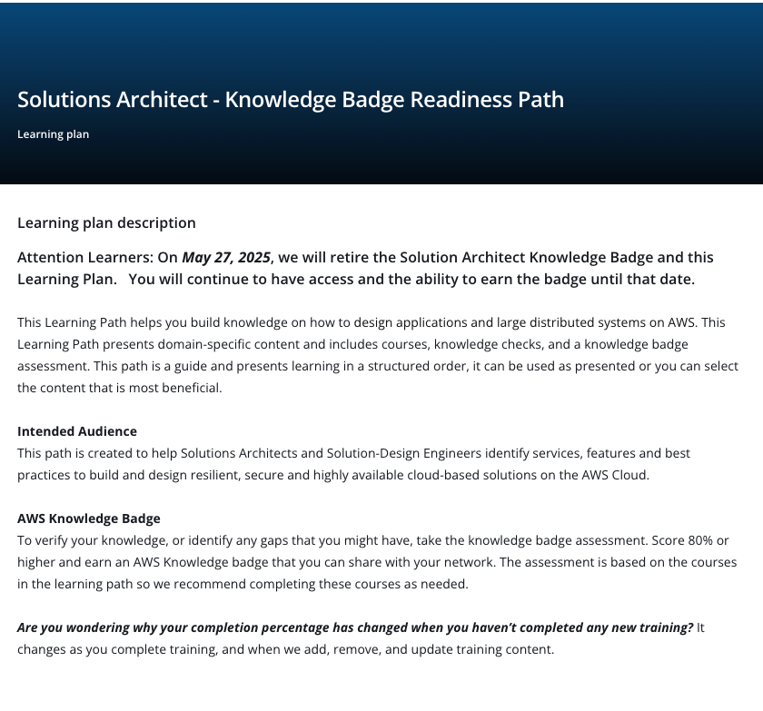 Knowledge Badge Readiness Path
